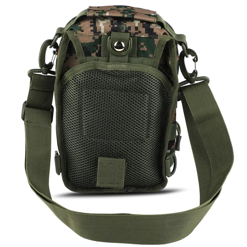 Sougayilang Waterproof Fishing Bag Multi-Purpose 2 Layer Nylon Bag Outdoor Fishing Tackle Single Shoulder Bag Green/ Grey