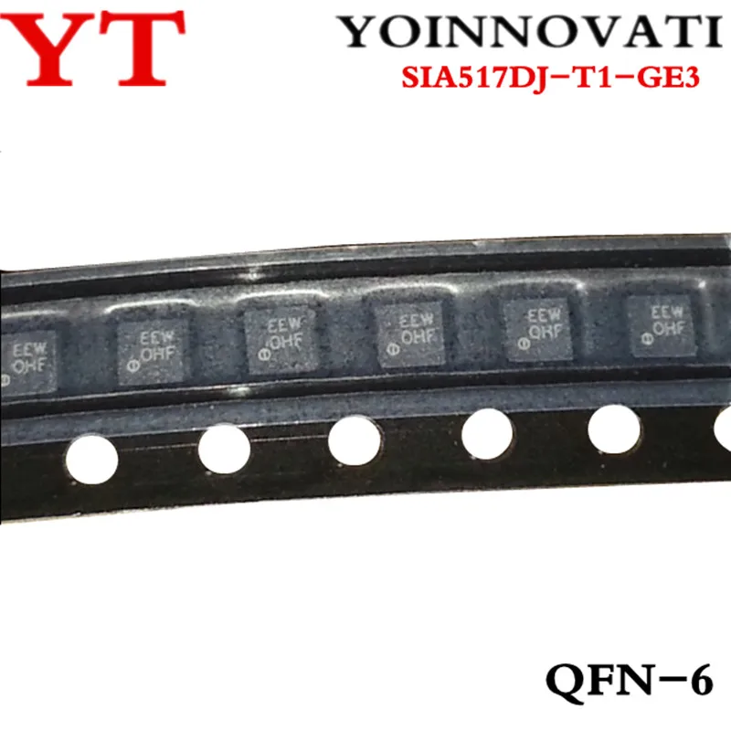

100 шт./лот SIA517DJ-T1-GE3 EEW SIA517DJ QFN-6 IC MOSFET N/P-CH 12V 4.5A IC