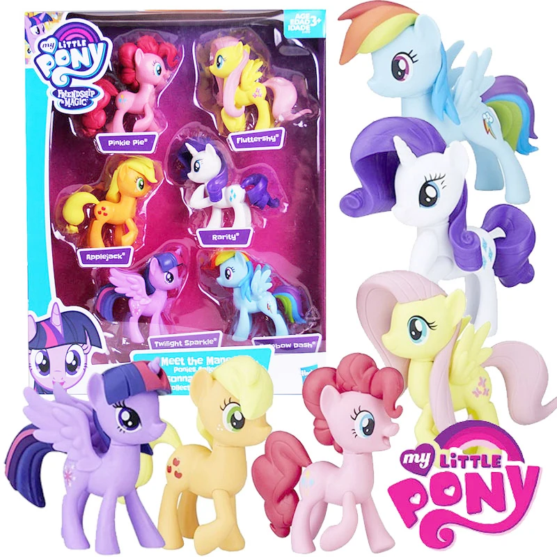 My Little Pony шесть ведущих персонажей дружбы сочетание подарок девочка игрушка