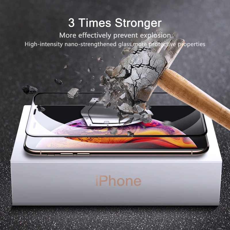 Telefon Gehärtetem Glas Für Iphone 11 11 Pro Max Bildschirm Glas Volle Kleber 3D Gebogene 9H screen
