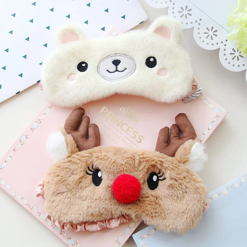 

Cute Eye Mask Cartoon Shape Shading Helps Sleep Comfort Plush Breathable Eye Mask Travel When Portable And Beautiful