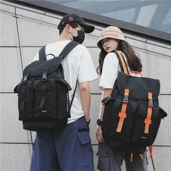 

New Street Trend Backpack Men's All Match Street Shooting School Bag Female Student Computer Backpack Outdoor Travel Backpack