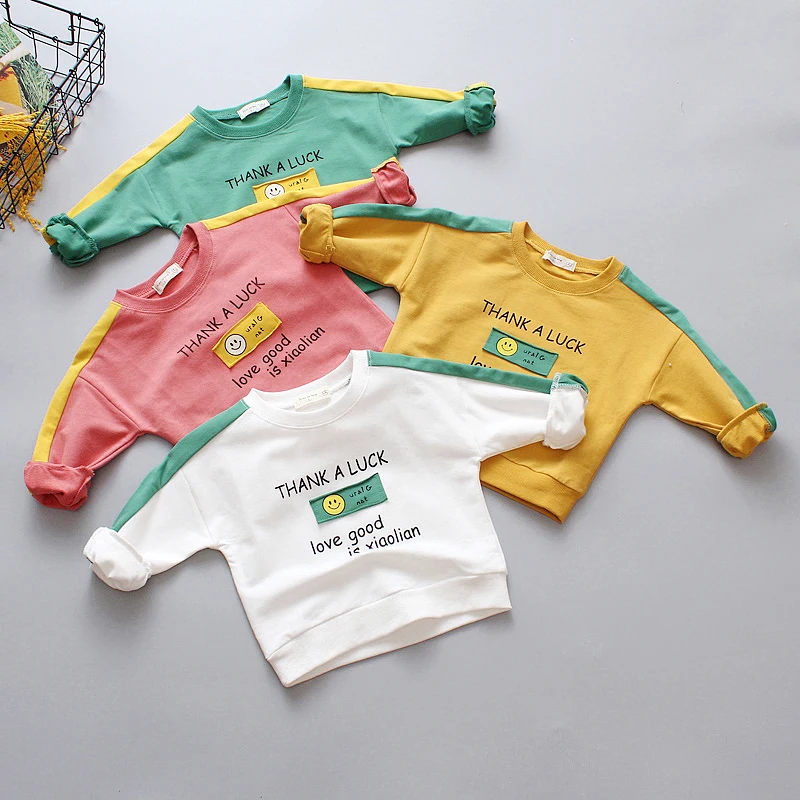 Весенне-осенний От 1 до 4 лет хлопковый свитер для детей Повседневная футболка с рисунком звезды для маленьких мальчиков и девочек топы с длинными рукавами для младенцев, детская одежда