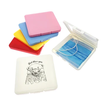 

Household compact Camping Mask Box Container Portable Mask Case Healthy Portable Storage student Mask Dustproof Organizer square
