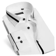 Роскошная Высококачественная Мужская белая рубашка из хлопка, деловая Мягкая Повседневная рубашка в стиле пэчворк