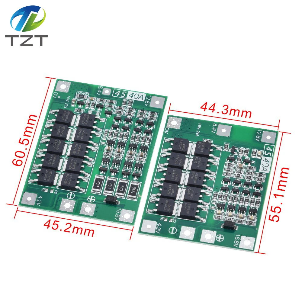 4S 40A литий ионный Батарея 18650 Зарядное устройство PCB плата защиты BMS с балансом для