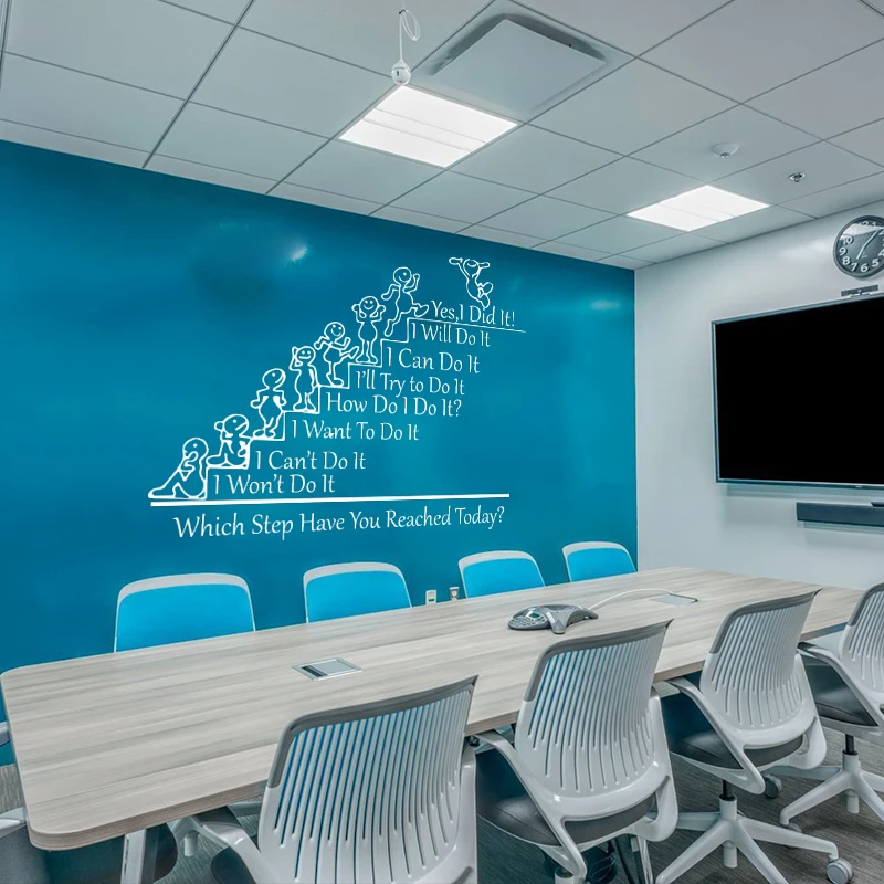 Large Office Classroom Inspirational Quote Wall Sticker Which Step Have You Reached Today Quote Wall Decal School Library Vinyl  (3)
