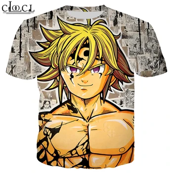 

The Seven Deadly Sins T Shirt Men Women 3D Print Meliodas Sin of Anger T Shirts Short Sleeve Casual Streetwear Fashion Pullovers