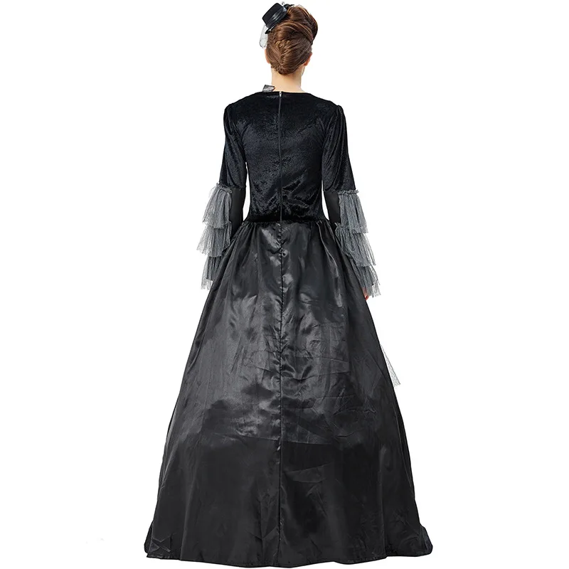 Серое леди викторианское бальное платье костюм для женщин Хэллоуин нечестивый вампир платье пачка графиня/темный костюм принцессы плюс размер XXL