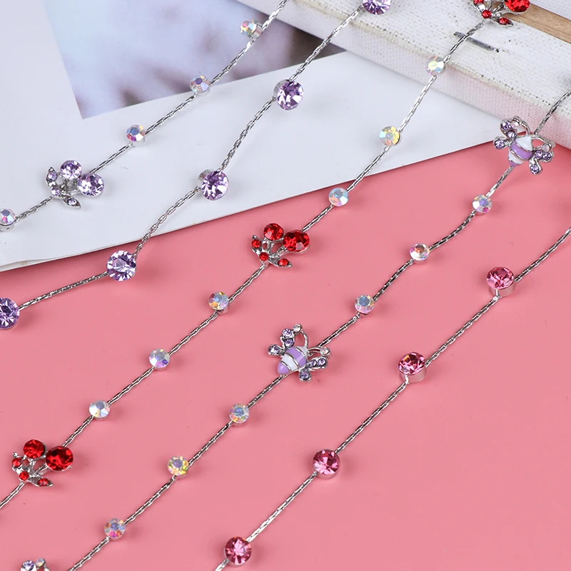 1Pcs Rhinestone Hair Braid Jewelry Chain Girl Hair Extension Tool Glitter Braid Hairpin Bridal Wedding Hair Accessories