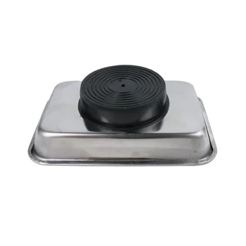 

1Pc Magnetic Tray Stainless Steel Circular Square Screw Tray for Automotive Parts Suction Pad Absorb Dish Tools