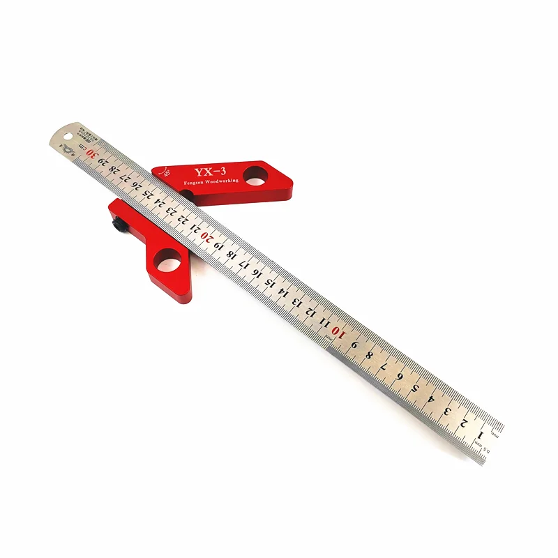 Woodworking Center Scribe 45 Degree Angle Line Gauge Wood Ruled Carpenter Ruler Gauge Square Center Scribe