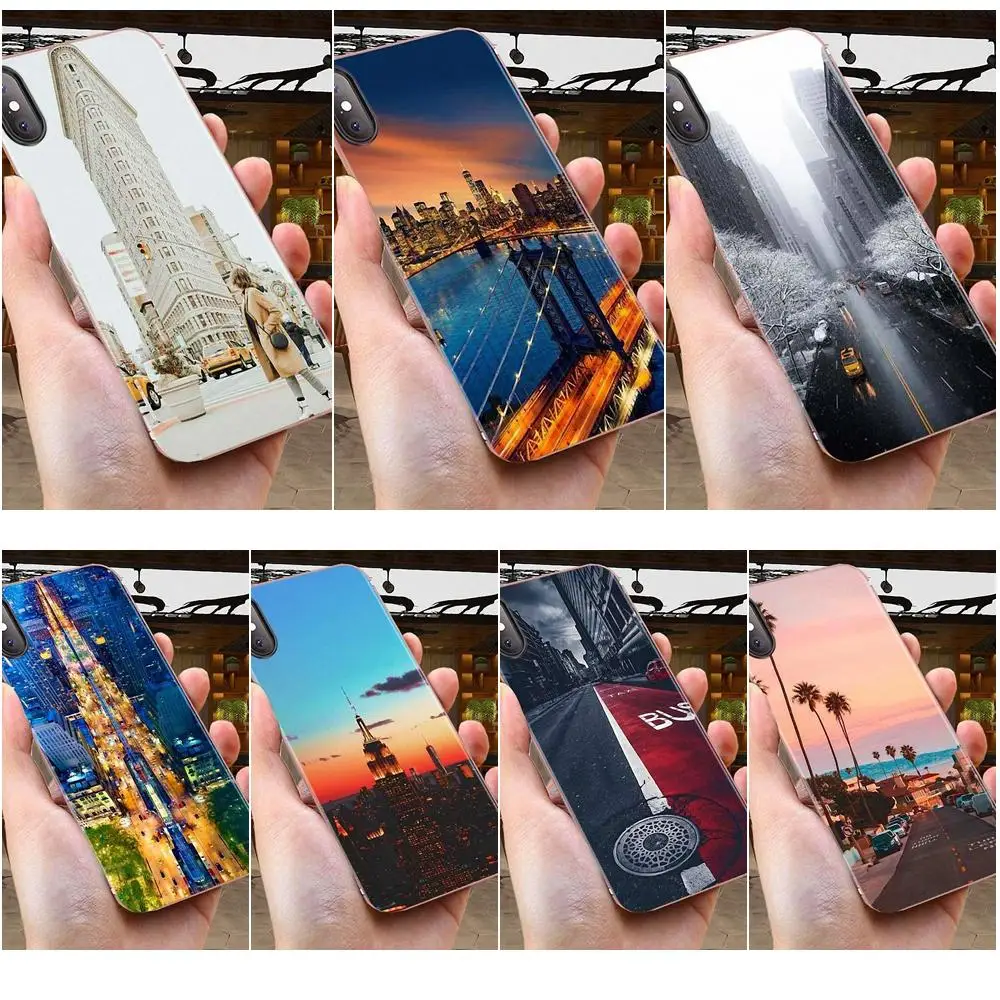 Мягкий ТПУ Гибридный Нью-Йорк Таймс квадрат для Huawei Honor Mate 7 7A 8 9 10 20 V8 V9 V10 V30 P40 G Lite