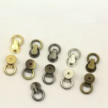 

6Pcs 8mm Metal D Ring Side Connector Buckles Bag Handle Swivel Rivet Screw Handbag Studs Button Nail Snap Hook DIY Accessory