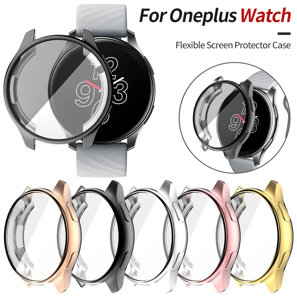 Мягкий защитный чехол из ТПУ для Oneplus Watch 2021 с полным экраном защитная оболочка