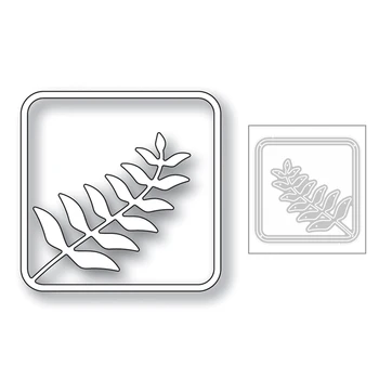 

2020 New Plant Branch Leaf Embossing and Square Frame Metal Cutting Dies For Making Greeting Card Paper Scrapbooking No Stamps