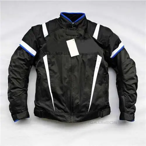 Сетчатые летние куртки скутер MTB велосипед MX внедорожный мотоцикл черный синий куртка с протектором - Цвет: Blue