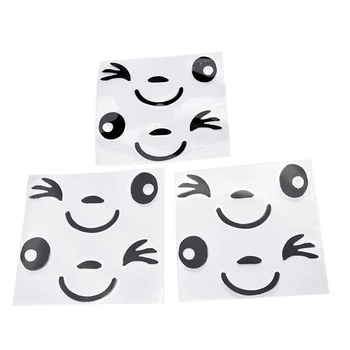 

New 1pc Lovely Cartoon blink Eye design Car Rear View Mirror Decoration Vinyl Labels Stickers Wholesale