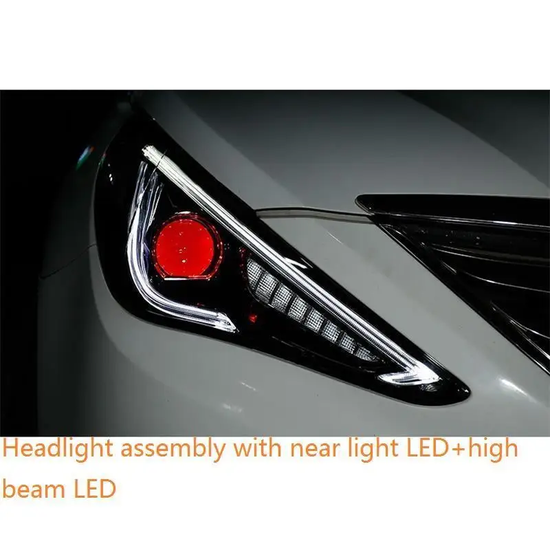 Number 7 Luces Para Автомобильные дневные ходовые части Automovil светодиодные Drl Автомобильные фары задние фары 11 12 13 14 для hyundai Sonata - Цвет: Number 7