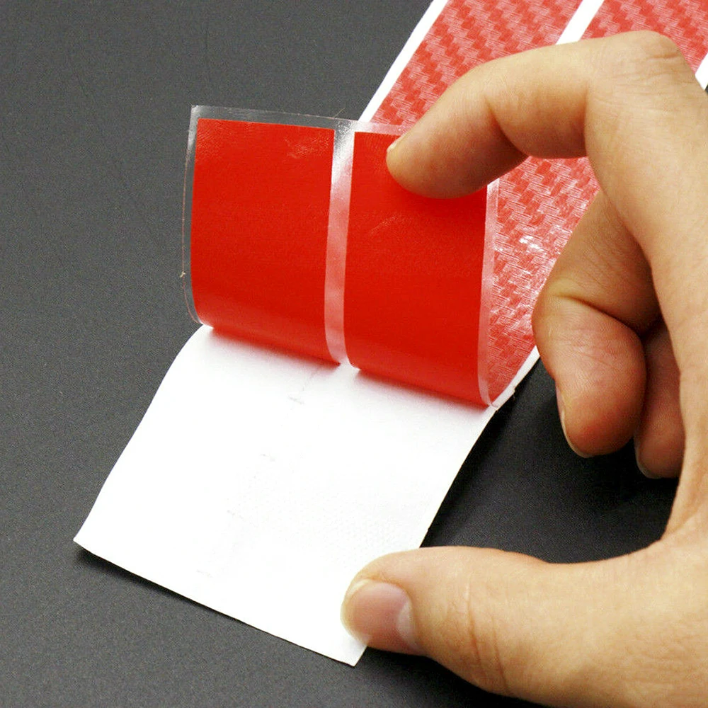 2 Buah Stiker Kaca Spion Mobil 5D Cermin Samping Serat Karbon Stiker  Keamanan Aksesori Mobil Garis Dekoratif