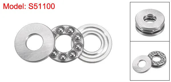 S51205 Thrust Ball Bearing 25x47x15mm Stainless Steel with Washers 