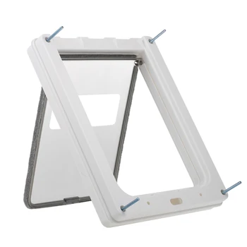 

Pet Dog Door Safe Ferromagnetic Wall Entry Locking Automatically Close Pet Cat Dog Door Pet Supplies Flap Door Pet door