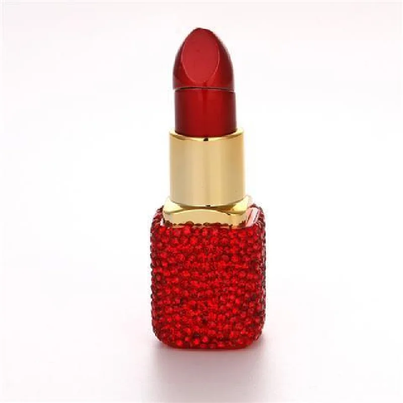 Briquet Rechargeable Forme Rouge à Lèvres - 8.5 Cm - Réglable - Sans Marque