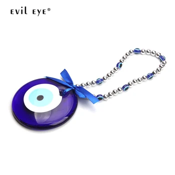 

EVIL EYE Wall Hanging Decorations Car Keychain Glass Blue Turkish Evil Eye Pendant Jewelry for Office Home Living Room EY1367