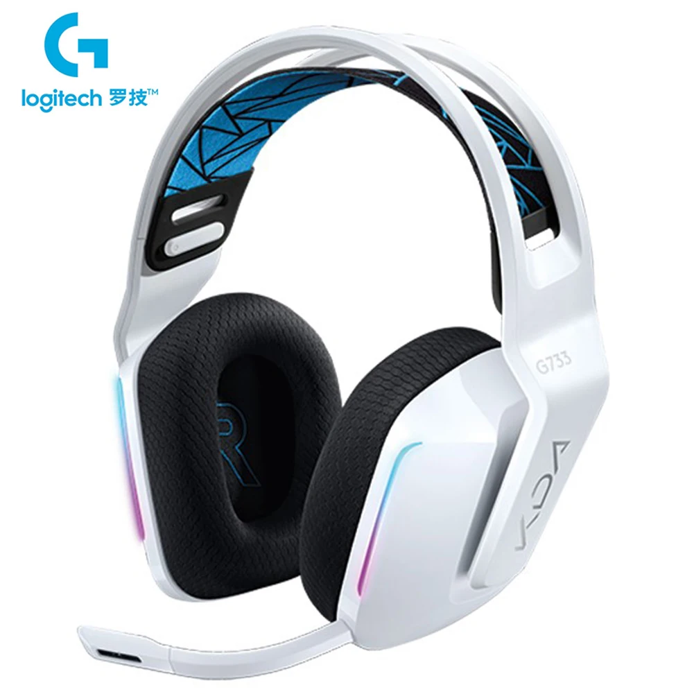 Logitech G733 KDA limited edition Wireless Gaming Headset DTS X2.0 7.1 Surround Sound LIGHTSPEED Rechargeable Headphone w/MIC