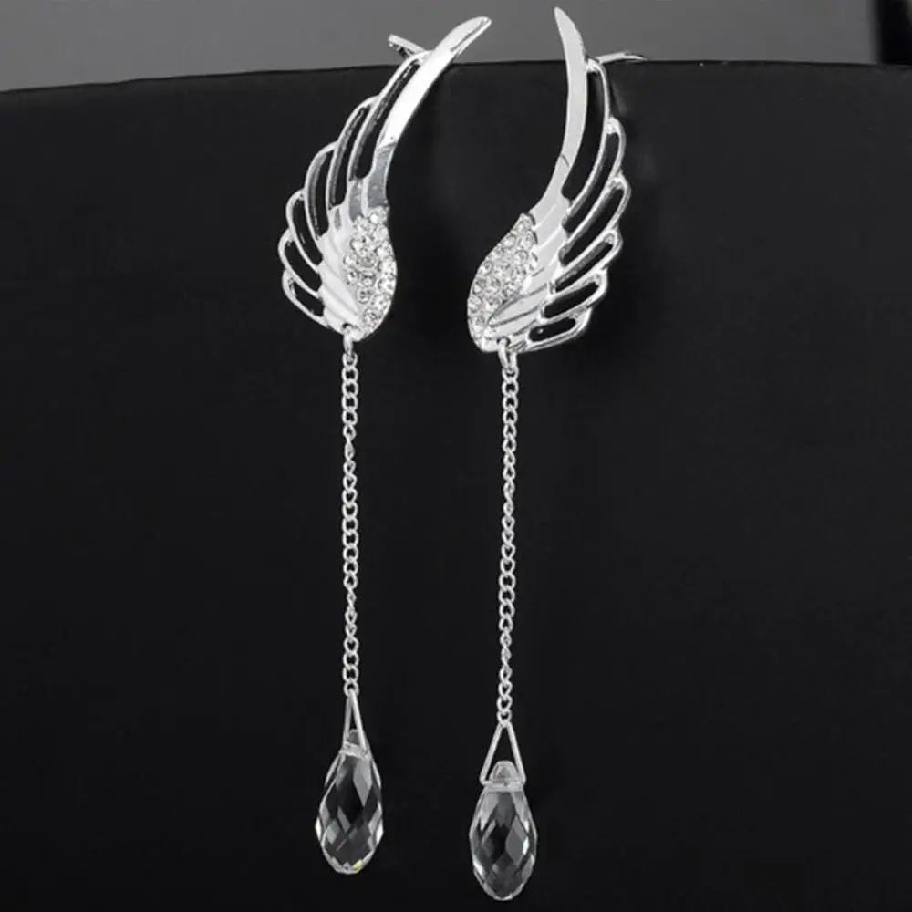 Модные элегантные серьги с капюшоном надписью Angel и принтом крылышки украшением