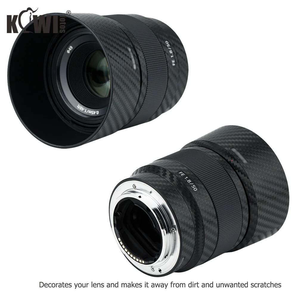 カメラ レンズ(単焦点) Anti-scratch Carbon Fiber Film For Sony Fe 50mm F1.8 (sel50f18f) Lens &  Alc-sh146 Lens Hood Anti-slide Skin Guard 3m Sticker - Body Parts -  AliExpress