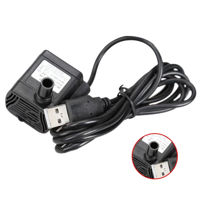 Лидер продаж сверхтихий мини Бесщеточный Usb водяной насос 5V 70 см погружной фонтан