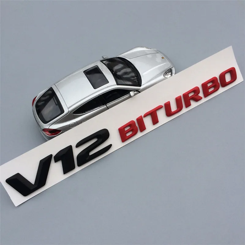 Автомобильный Стайлинг 18*2 см ABS пластик V8BITURBO V12BITURBO эмблема задний багажник значок боковые логотипы автомобиля наклейки на тело 5 цветов