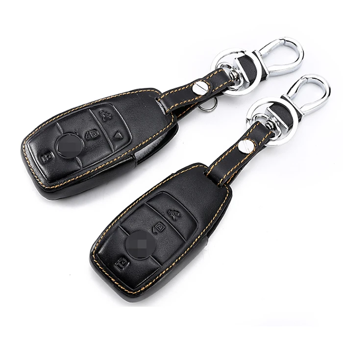 Горячая продажа кожаный чехол для ключей автомобиля Mercedes benz CLS CLA GL R SLK AMG A B C S