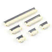FPC FFC 0.5mm Pitch Cable Connector Flip Flat Bottom Contact 4/8/10/12/16/20/24/30/32/34/40/45/50/54/55 Pins 1