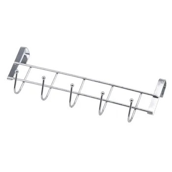 

1PC Door Hooks Multi-Function Nail-Free Stainless Steel Clothes Hooks Hanger Towel Hanger Storage Rack For Kitchen Bathroom Hook