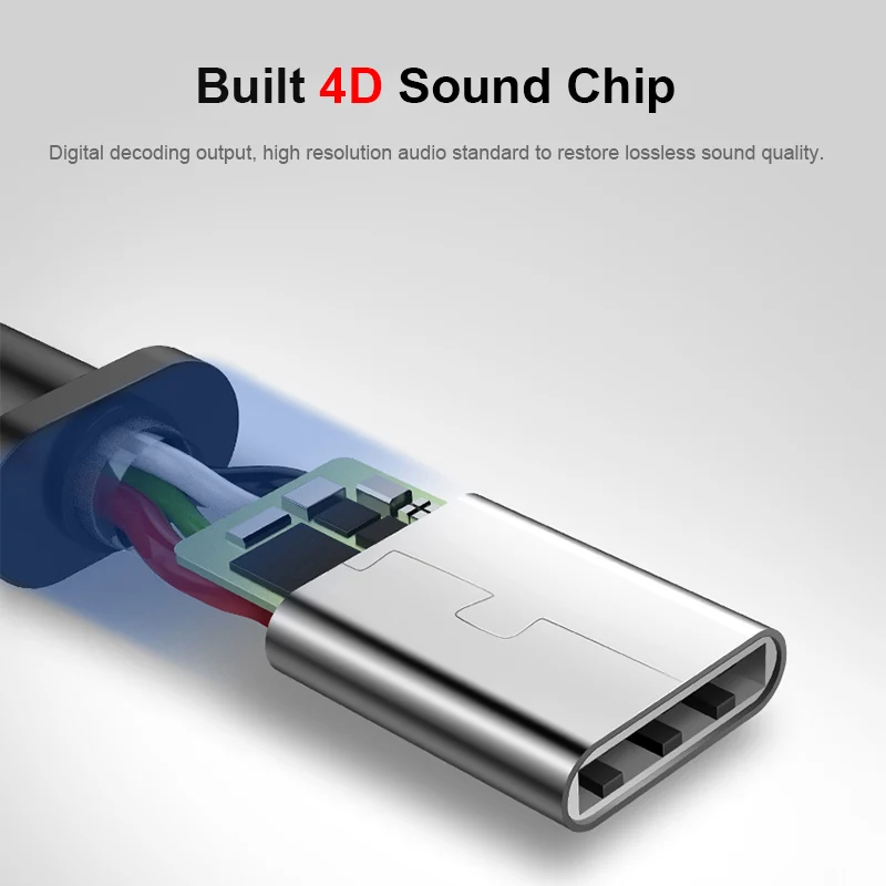 E3T Earphone USB Type C In ear Metal Wire controlled Wired Earbuds with Mic Stereo Headset Active Noise Cancelling Earphone