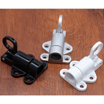 

Aluminum Alloy Door Latch Lock Window Gate Security Pull Ring Spring Bounce Home Door Bolt Security Latch Hasp Sliding Lock