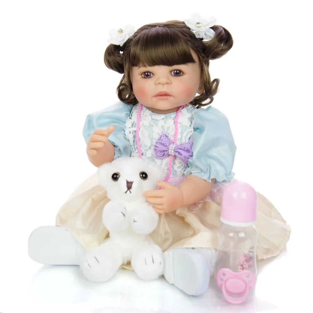 55 см Reborn Baby Doll полная силиконовая Bebe Bonecas Реалистичная маленькая принцесса Реалистичная развивающая кукла Рождественский подарок игрушки