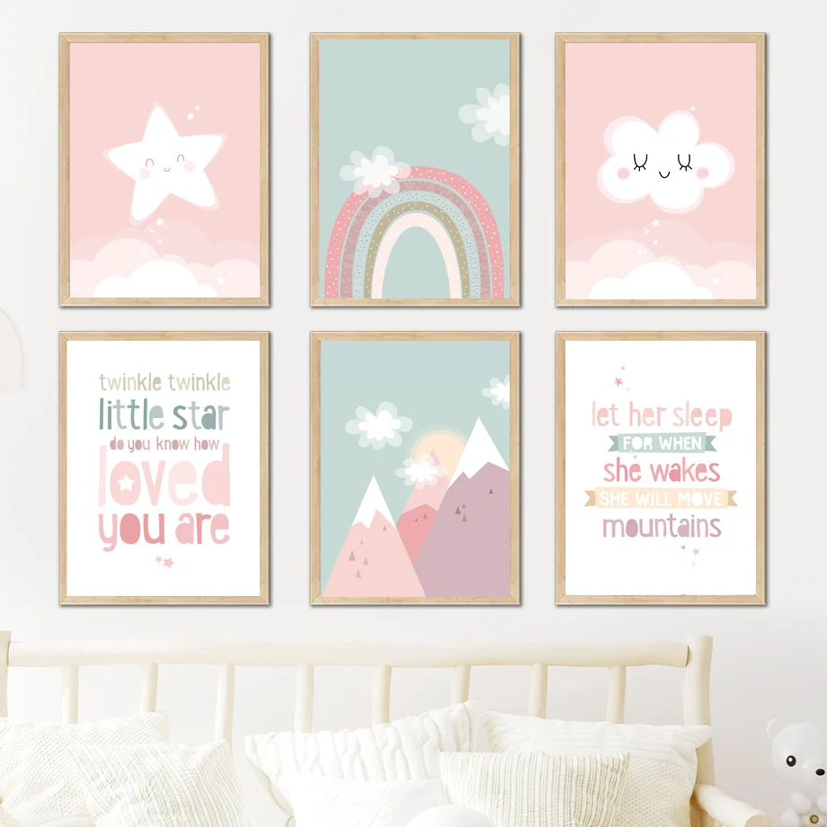 Cartoon Sun Rainbow Cloud Rain Wall Art Canvas Painting Nordic Posters And Prints Nursery Wall Pictures For Baby Kids Room Decor Cartoon Sun Rainbow Cloud Rain Wall Art Canvas Painting Nordic Posters And Prints Nursery Wall Pictures For Baby Kids Room Decor