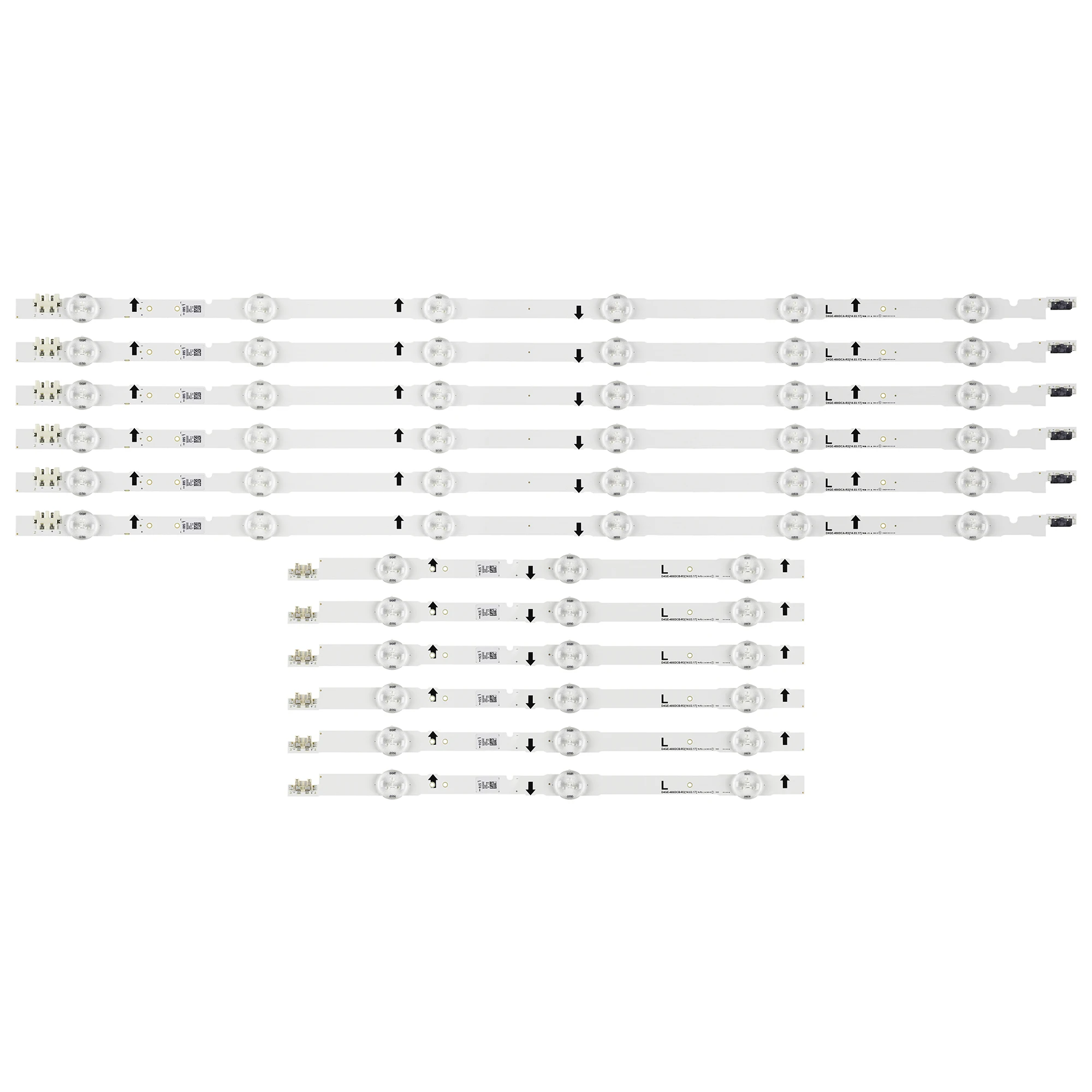 12 PCS/set LED backlight strip for samsung LED TV UE48H6400 UE48H6200AK BN96-30453A BN96-30454A D4GE-480DCA-R3 D4GE-480DCB-R3