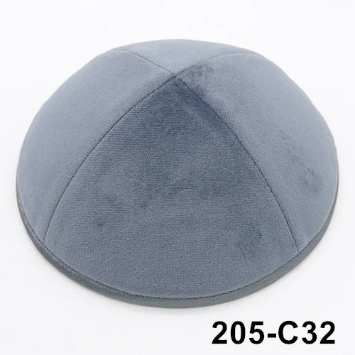 205C32 Kippot Kippa Kippah Kipa 19cmVelvet-2 SkulliesJewishYarmulke Beanies шляпа-Кепка с черепом - Цвет: 205C32