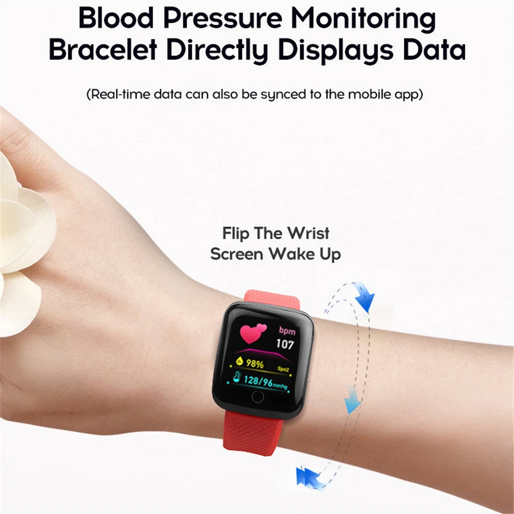 D13 Bluetooth akıllı saat erkek kadın tansiyon kalp atış hızı monitörü D20  Pro spor akıllı saat Fitness Tracker Xiaomi Huawei için