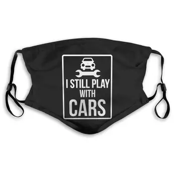 

I Still Play with Cars Anti Dust Half Face Mouth Mask with PM2.5 Filters 5 Layers of Protection for Men Women Black