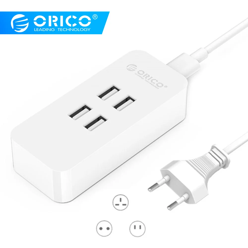  ORICO 4 Port USB Ladegerät Mini Smart Schnell Ladegerät Max Ausgang 20W Desktop Ladegerät für iPhon