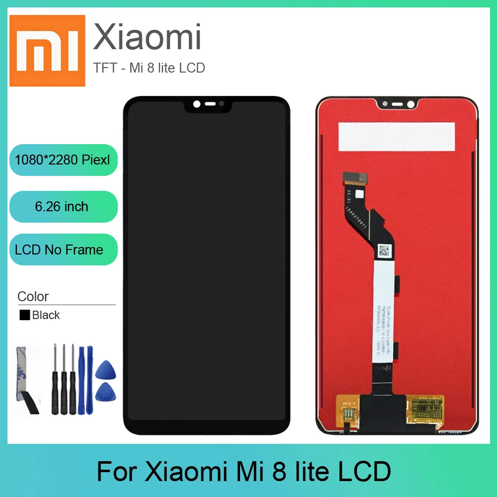 

For Xiaomi Mi 8 lite Lcd Diaplay Screen Replacement LCD Display+TouchScreen 6.26" for Xiaomi Mi 8lite Mi 8 Youth Mi 8Youth+Tools