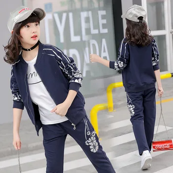 

Girls Autumn Suit 2019 New Children Korean Children's Clothing Girls Sports Big Children Two-piece