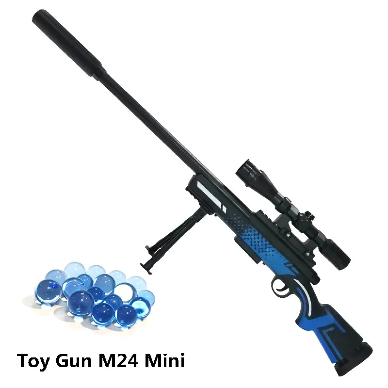 

Plastic Toy Guns Snipe Rifle M24 mini length 86cm Safe Water Bullet Strap Shooting Gel Ball Newest Outdoor Games Boys Gift