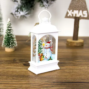 

LED Christmas Candle with Holder Tea light Candles Cages Elk Santa Claus Printing Candlestick Christmas Decoration For Home