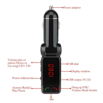 

Universal Car Kit MP3 Music Player Handsfree Wireless Bluetooth FM Transmitter Radio With Fast Dual USB Charger Power Adapter